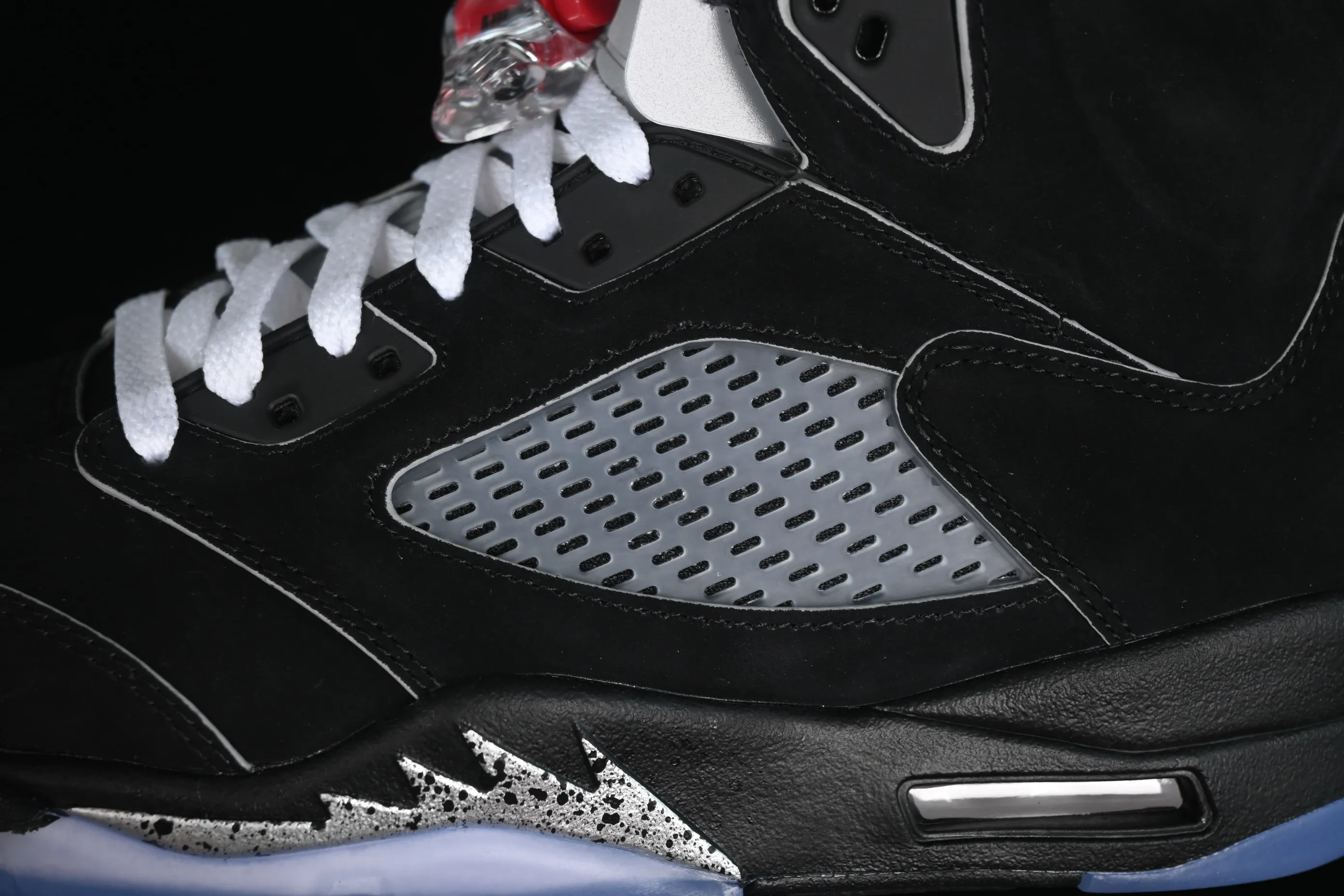 All categories Air Jordan Jordan series basketball shoes Air Jordan 5 Air Jordan 5 Black "Metallic Reimagined" AJ5 Joe 5 black silver HF3975-001